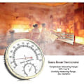Miniatyrbillede 4 af 5: Indendørs Termo-hygrometer, Metal Ur Fugtighedsmåler Indikator Sauna Rum Temperatur Fugtighedsmonitor Vejr Termometre (1 stk, Guld)
