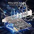 Miniatyrbillede 2 af 5: Pcie Pci Express Til Sata3.0 2-port Sata Iii 6g Udvidelseskort Adapter