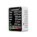 Miniatyrbilde 1 av 5: 6 i 1 Pm2.5 Pm10 Hcho Tvoc Co Co2 Multifunksjonell Luftkvalitetsdetektor LCD-skjerm Luftkvalitetstester - Hvit--hvit-i