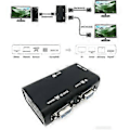 Miniatyrbillede 4 af 5: 2 Porte Vga Svga Splitter Adapter Konverterboks 1 Pc Til 2 Skærm Video Lcd Skærm