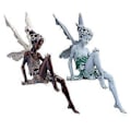 Miniatyrbillede 1 af 5: Harpiks Håndværk, Blomsterfe Havepynt, Turek Siddende Fe Statue