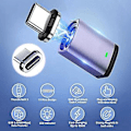 Miniatyrbild 3 av 5: 5a Magnetisk Adapter Usb C Hane Till Hona 100w Pd Snabbladdning Magnet Usb C Data Adapter Otg Anslutning, Rak