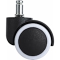 Miniatyrbilde 2 av 5: 5 stk. erstatningshjul til kontorstoler, motstandsdyktige for harde gulv (hvitt og svart, 11/50 mm)