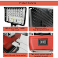 Miniatyrbilde 4 av 4: 8 tommers LED arbeidslys med dobbel USB-utgang for Milwaukee M18 18V Li-Ion batteri