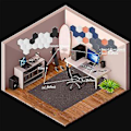 Miniatyrbild 5 av 5: 8-pack - Självhäftande hexagonala akustikpaneler, ljudabsorberande panel för studior/inspelningsstudior/kontor