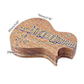 Miniatyrbild 2 av 5: Återanvändbar Solid Trä Bärbar Gitarrplektrum Organiseringslåda Gitarrtillbehör