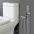 Pikkukuva 3 / 5: Bidet-käsisuihku, bidee-liitäntä kylpyhuoneen wc-kalusteisiin G1/2 tuuman venttiilillä, käsisuihku 1,5 m suihkuletkulla ja suihkusuuttimella