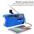 Pikkukuva 5 / 5: Aurinkokenno-käsikampi Radio Am/fm/sw Radio Usb Kannettava Radio Led-salamavalolla Ulkotyökalu