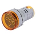 Miniatyrbild 4 av 5: LED Voltmeter Signallampa Digital Display DC Spänningsmätare Indikator Rund Lamptestare (Gul)