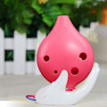 Miniatyrbillede 3 af 5: 6-hullet plastik alt C ocarina, velegnet til børns læring, lærerundervisning, pink