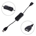 Miniatyrbild 3 av 5: Ny USB-kabel med PÅ/AV-knapp för strömkontroll till Raspberry Pi