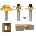 Miniatyrbillede 1 af 5: 45 graders låsegering fræserbit + notfræser + rillefræser, træbearbejdningsfræser til tømrerarbejde (1/2'' (12,7mm))