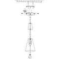 Miniatyrbillede 4 af 5: Moderne enkel loftslampe i metal og træ, justerbar DIY-pendellampe, 2 stk., mørkeblå