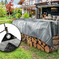 Pikkukuva 2 / 5: Suojapeite kestävästä ja vedenpitävästä polyeteenistä 160g/m² harmaa ja musta 3x4m