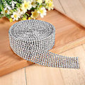 Miniatyrbillede 4 af 5: 10 Yard Rhinestone Mesh Bånd Rulle Krystal Diamant Wrap til Kunst og Håndværk Projekt Sølv