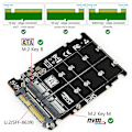 Miniatyrbild 3 av 5: Adapter för M.2 SSD till U.2 2-i-1 för M.2 Nvme och Sata-buss Ngff SSD till Pci-e U.2