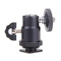 Miniatyrbillede 3 af 3: 1 stk. til kamera stativ LED lys flash stativ beslag holder montering 1/4 hot shoe adapter vugge kuglehoved Betterlifefg