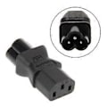 Miniatyrbillede 2 af 5: IEC 320 C13 Hun Til C6 Han 3-Benet Kløverblad Stik Konverter AC Strømadapter