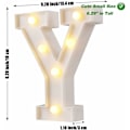 Miniatyrbild 2 av 5: LED-bokstavslampor 26 bokstäver i alfabetet Ljusskyltar Perfekt för bröllopsfest Bardekoration (Y Vit)-Fei Yu