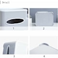 Miniatyrbillede 4 af 5: Moderne pumpepapirdispenser til papirserviet fjernbetjening til multifunktions penneæske egnet til hjem og skrivebord, papirhåndklæder og penne osv.