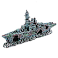 Miniatyrbillede 4 af 5: Simuleret Resin Skjul Båd Fisk Tank Akvarium Ornamenter Dekor