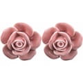 Miniatyrbillede 1 af 5: 2 stk. Pink Flower Trækker Knopper Runde Retro Skuffe Keramiske Vintage Blomster Dør Køkken Møbler Knob Skab Skab Skuffe Træk Håndtag Hjem