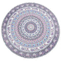 Pikkukuva 2 / 5: Pyöreä Painettu Boheemi Mandala Seinävaate Piknik Ranta Pyyhe Huopa Violetti Elefantti Mandala
