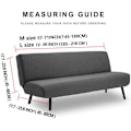Miniatyrbillede 5 af 5: Armløs sofaovertræk, foldeligt stræksofa seng Clic Clac sofaovertræk 3-personers beskyt jacquard sofaovertræk (olivengrøn) L