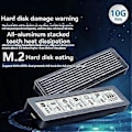Pikkukuva 3 / 5: M.2 NVME/NGFF SATA SSD -kotelo näyttöruudulla, älykäs digitaalinen terveydentilan tunnistus, USB3.2 Gen2 Type-C 10 Gbps