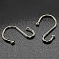 Miniatyrbilde 2 av 2: Dusjforhengkroker i messing, sett med 12 metalliske dusjringer gull dekorative, premium rustbestandige S-formede kroker hengere for baderomsgardiner, klær