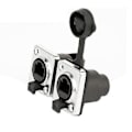 Miniatyrbilde 3 av 5: Rj45 Kontakt 8p8c Fe Panelmonteringskontakter Rj45 Etet-kontakt (2)
