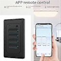 Miniatyrbilde 4 av 5: WIFI Smart Life Vegglysbryter Trykknapp Interruptor Vegglysbryter 4 Gang 120V