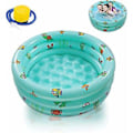 Miniatyrbillede 1 af 4: Ring Oppustelig Swimmingpool, Rund Oppustelig Børnepool Oppusteligt Badekar Børnepool Indendørs Og Udendørs 100cm 27cm