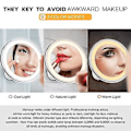 Miniatyrbillede 2 af 5: 10x Forstørrelses Makeup Spejl med S - D 3 28 Led S ,