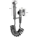 Miniatyrbilde 4 av 5: 1-i-2-ut dobbel kontrollventil mini multifunksjonskran mini dusjtrykk baderomsett for bidet og dusj-A