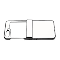 Miniatyrbillede 4 af 5: Lichee Mønster Mobiltelefon Syntetisk Læder Etui Foldeskærm Mobiltelefon Beskyttelsesetui til Galaxy Z Flip 5 Etui Hvid