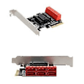 Miniatyrbillede 2 af 5: 6 Porte PCI Sata Controller Internt Udvidelseskort PCI-E til Sata 3.0 Adapter