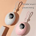 Miniatyrbillede 4 af 5: Håndvarmer USB Mobil Power Bank Opladning Elektrisk Håndvarmer Multifunktionel Lommevarmer Digital Display Pink
