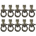 Miniatyrbild 1 av 5: Utomhus Paraplyrep Flätat Spänne Multifunktionellt Justeringsspänne D-spänne Zinklegering Tillbehör Silver