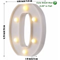 Miniatyrbillede 2 af 5: LED Marquee Bogstavlys 26 Alfabetet Oplyste Bogstaver Skilte Perfekt til Bryllupsfest Bar Dekoration (Hvid O)-Fei Yu
