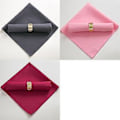 Miniatyrbillede 2 af 5: 10 stk. 48x48cm Polyester Servietter Til Restaurant Bryllup Banket Middagsselskab, Guldgul