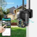 Miniatyrbild 3 av 5: 5G Wifi HD 2MP Full Color PTZ IP-kamera för utomhusövervakning med AI, automatisk spårning och infraröd nattsyn