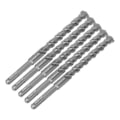 Miniatyrbillede 4 af 5: 5 stk. slagboremaskinebor med karbidspids, roterende hammerbor, 2-fløjte spiralbor til mursten, beton, 210 mm, 16 mm / 0,63 tommer