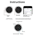 Miniatyrbilde 3 av 5: Ratt Musikkspiller Trådløs Bluetooth Fjernkontroll Knapp Multimedia for Smartphone Bilsett A