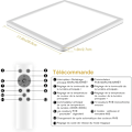 Pikkukuva 5 / 5: Led-kattovalaisin, 24 W:n himmennettävä neliön muotoinen kattovalaisin kaukosäätimellä, 3200 lm:n LED-kattovalaisin makuuhuoneeseen 3000K-6000K, 13 RGB-väriä kattovalaisin,
