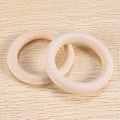 Miniatyrbillede 4 af 5: 25 stk. Naturlige Træringe 70mm Ubehandlede Macrame Træringe Træcirkler til DIY Håndværksring Vedhæng Smykkefremstilling