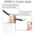 Miniatyrbillede 3 af 5: Touch Stylus Spidser Nib+ Pen Tab S7 S7+/s6 Lite/note10/note20 Universal Stylus Spids Sort