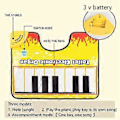 Miniatyrbilde 5 av 5: Kunstnerisk Piano Lyd Baderomsteppe, Attraktiv Gulvmatte med Piano Lyd, Elektronisk Musikkteppesett for Toalett
