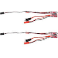 Miniatyrbillede 3 af 5: 2 STK RC Bil 30A ESC Fremad Bak Børste Bremse Dobbeltvejs ESC Motor Hastighedsregulator til 1/16 1/18 1/24 Bil Båd Tank