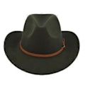 Miniatyrbillede 1 af 5: Filthat retro imitation fårehat cowboyhat bælte uldhat national hætte retro jazzhat
